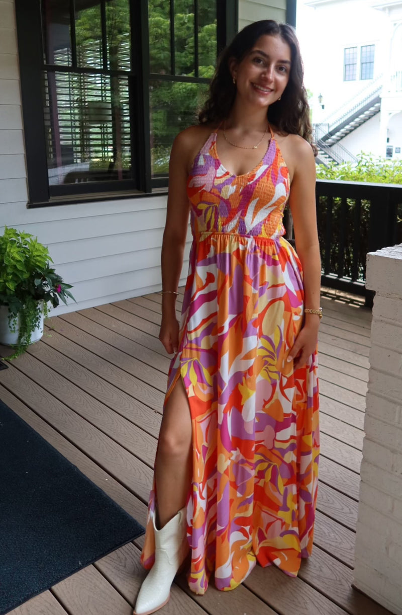 Fruit Punch Floral Maxi Dress