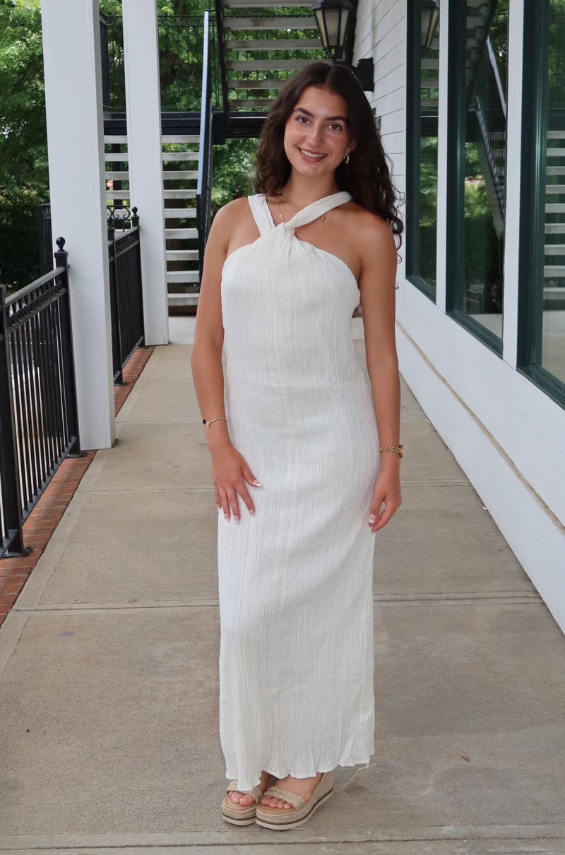 Ivory Twist Maxi Dress